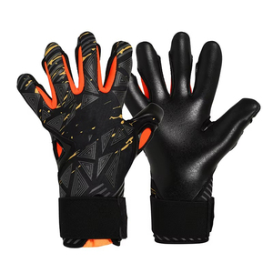 ถุงมือผู้รักษาประตูฟุตบอลมืออาชีพสำหรับผู้ใหญ่และเด็ก  ยางลาเท็กซ์ยึดเกาะดี ทนทานต่อการสึกหรอ คุณสมบัติกันลื่นสำหรับถุงมือโกล - Product Image 1