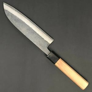 Cuchillo de Chef Personalizado Hecho a Mano Jexmoo con Hoja de Acero al Carbono de 8 Pulgadas, Mango de Madera y Funda de Cuero - Regalo para Chef - Product Image 6