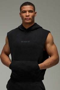 Pullover <b>Hoodie</b> Men's <b>Sleeveless</b> Polyester/Cotton Casual Style Hooded Top With Pocket Detail Soft Fabric Relaxed Fit Street Wear - Product Image 4