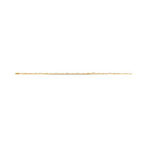 Bracelet de luxe en or jaune 18 carats à maillons géométriques rectangulaires pour femmes |   Bracelet chaîne rectangulaire ouvert avec accent diamant |   Mini élégant - Product Image 3