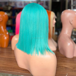 Pelucas de Cabello Humano Vietnamita Premium, Lisas, sin Pegamento, con Frente de Encaje, Peluca Bob, Cabello Lacio, Estilo Pixie, Personalizable - Product Image 2