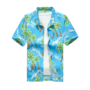 Men's Short Sleeve Hawaiian <b>TShirt</b> With Dinosaur Print Regular Fit Casual Wear 100% <b>Polyester</b> Woven Breathable Patterned Design - Product Image 4