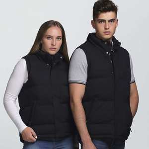 Chalecos Acolchados Negros y Azul Marino 100% Poliéster de Fábrica al por Mayor, Chaquetas con Cremallera OMMIZ de Alta Calidad, Chaquetas Personalizadas de Invierno para Hombre - Product Image 1