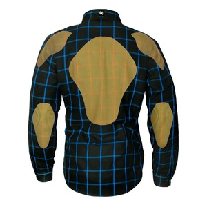 เสื้อเชิ้ตป้องกันสำหรับขี่มอเตอร์ไซค์ผู้ชาย ผ้าฟลานเนล บุอะรามิด พร้อมแผ่นป้องกัน CE - Product Image 3