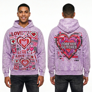 Sweat à capuche court personnalisé pour homme, vert délavé à l'acide, avec motif crâne et rose, style streetwear, ourlet brut vieilli, en molleton, fabricant - Product Image 3