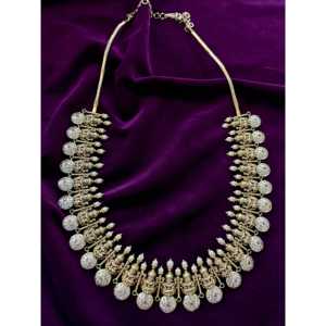 Collier Nakshi en argent 92,5 de Sangeetha Jewellers, 150g, style finement perlé pour femmes, en stock - Product Image 1