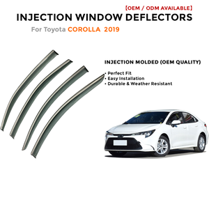 Deflector de Viento Cromado para Toyota Corolla 2019, Protector de Lluvia, Visera para Ventana de Coche - Product Image 2