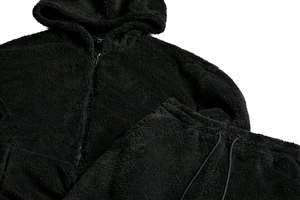Unisex Sherpa Fleece Hooded Tracksuit Two Piece <b>Full</b> <b>Zip</b> <b>Hoodie</b> With Kangaroo Pocket And Jogger Pants With Drawstring Waist Wear - Product Image 6