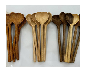 Cuillère en bois de haute qualité, ustensile de cuisine en bois naturel, cuillère pour cuisiner, remuer, mélanger, servir, vente en gros - Product Image 3