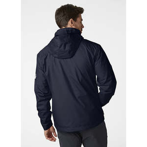 Veste imperméable coupe-vent à capuche pour homme en toile respirante, idéale pour l'extérieur, avec logo frontal - Product Image 3