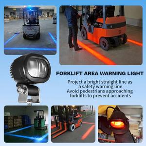 Aluminum Elektrikli Circular Hazardous Area Spot Round Work Line Beam Zone Led Pedestrian Blue Red Safety Forklift Warning Light - Product Image 4