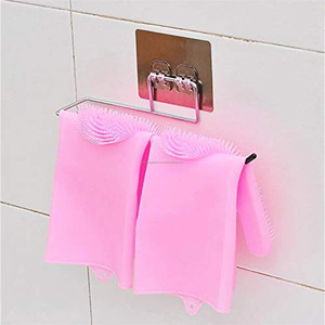 Colgador de toallas de pared de estilo moderno de alambre de Metal con acabado cromado de calidad superior para organizador precio al por mayor - Product Image 1