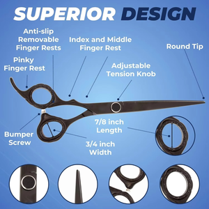 Customizable Professional Right-Handed Barber Scissors Japanese Stainless Steel Micro Bevel <b>Edge</b> Beauty Hair Cutting Shear - Product Image 5