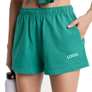 Shorts de club disco pour femmes, tendance, en jersey épais de qualité supérieure, athlétiques, décontractés, personnalisables OEM, streetwear, 300 GSM, teints en pièce - Product Image 1