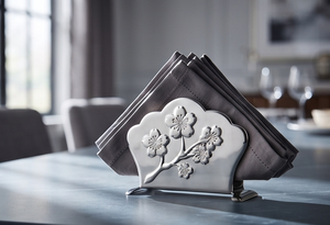 Porte-serviettes en métal à motif floral de cerisier, design texturé, pour cuisine et salle à manger, commande en gros - Product Image 4