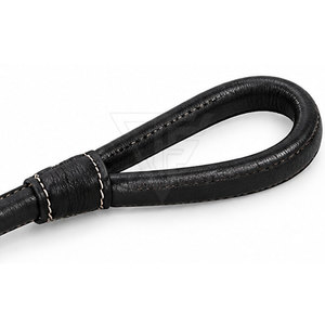 Ensemble collier et laisse pour chien en cuir véritable classique avec sangle réglable, boucle en métal, anneau en D et sangle cousue - Product Image 6