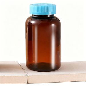 300 CC AMBER PET <b>PLASTIC</b> PCR PACKER BOTTLE 42-400 NECK FINISH - Product Image 5