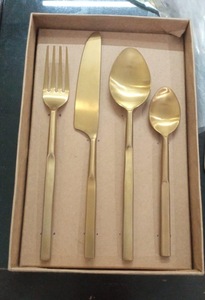 Premium Luxury Stainless Steel Gold Plated <b>Mirror</b> Eco-Friendly Dishwasher Safe Heat Resistant Cake Server Knife Set Crystal - Product Image 2