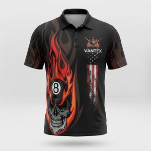 Paño de Mesa de Billar Personalizado con Estampado 3D para Hombre, Uniforme de Torneo de Billar de Manga Corta de Poliéster, Ropa de Equipo, Talla Personalizada Aceptada - Product Image 6