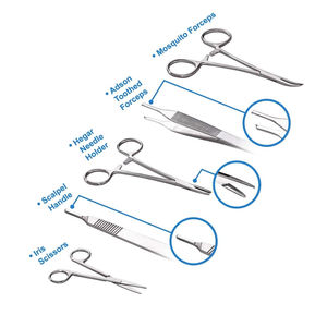 ชุดเย็บแผลผ่าตัดพื้นฐาน สแตนเลสสตีล แผ่นซิลิโคน ที่จับเข็ม เครื่องมือผ่าตัดไฟฟ้า ยี่ห้อ Dentavex - Product Image 6
