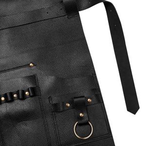 ผ้ากันเปื้อนหนังปักโลโก้ตามสั่ง สำหรับพนักงานร้านอาหาร คาเฟ่ ผ้ากันเปื้อนทำงานทนทาน รับผลิตแบบ OEM ODM จากโรงงานโดยตรง LPN-0290 - Product Image 6