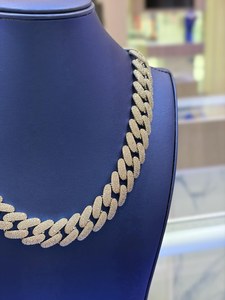 Custom 10mm Heavy Link Cuban <b>Chain</b> D Color VVS1 Moissanite <b>Iced</b> <b>Out</b> 925 Sterling Silver Hip Hop Necklace for Men Women - Product Image 2