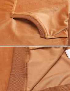 Conjunto de Pantalones de Campana Estilo Retro, Look Vintage, Atuendo Deportivo de Invierno, Traje de Terciopelo Sofisticado para Mujer - Product Image 6