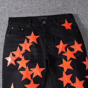 Jean en denim coupe droite pour homme 100 % coton, délavé, respirant, coupe-vent, pour l'extérieur, personnalisable, OEM, vente en gros, haute qualité - Product Image 2