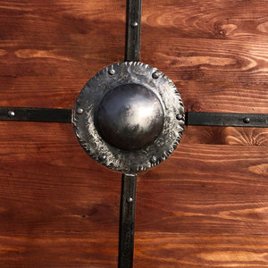 Escudo de Madera Natural Redondo Estilo Madera para Eventos Históricos, Disfraces, Espectáculos, Decoración de Pared para el Hogar y Colección - Product Image 3