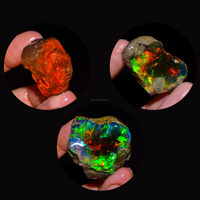 Opale brute naturelle de qualité AAA Welo Fire d'Éthiopie, 100 % naturelle, huileuse, pierre précieuse en vrac pour la fabrication de bijoux, opale brute des mines d'Éthiopie
