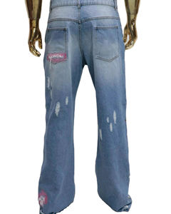 Nuevos Pantalones Vaqueros Anchos Profesionales de Moda, Estilo Desgastado con Lavado Ácido, Jeans de Pierna Recta para Fiesta y Estilo Urbano - Product Image 2