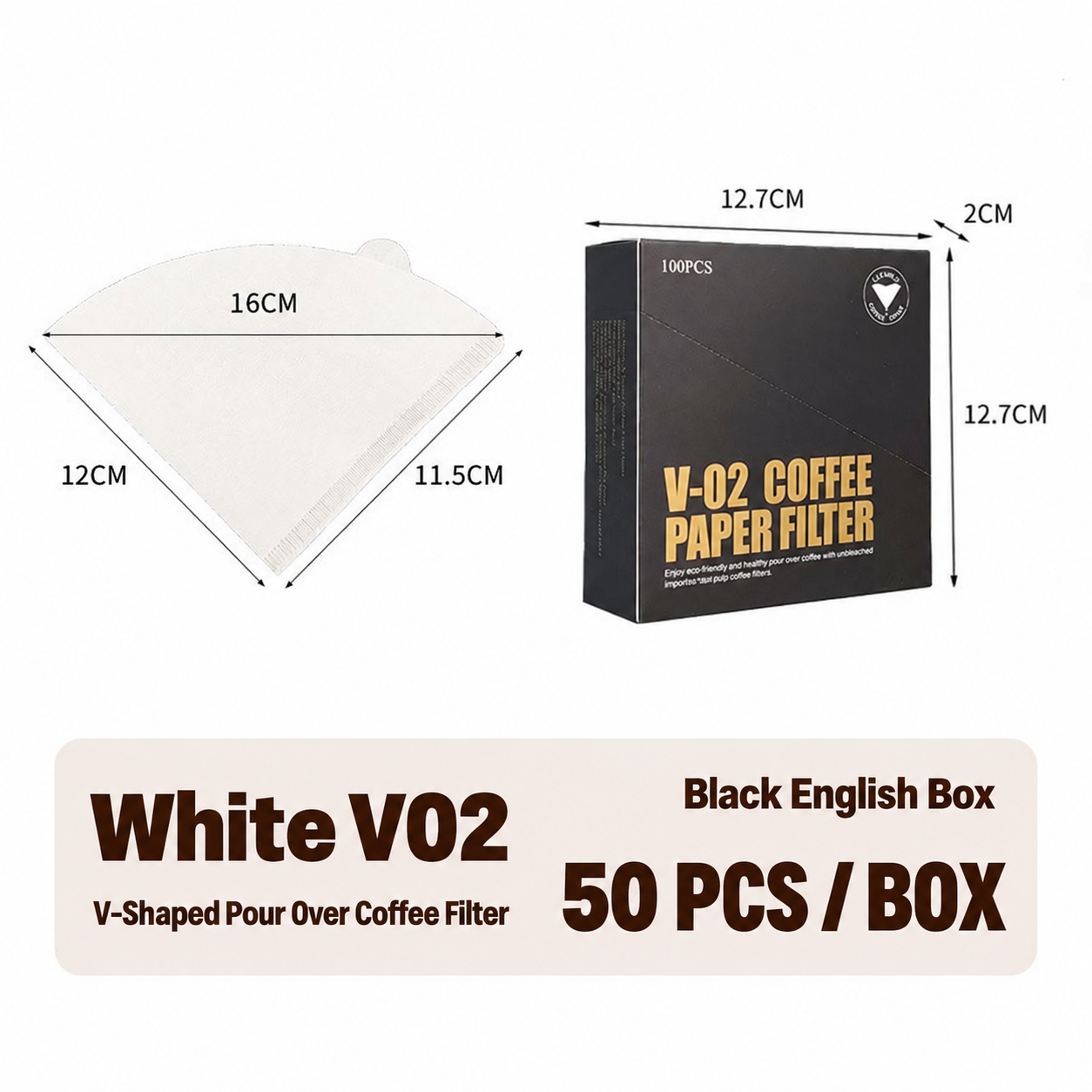 สีขาว v02 50ชิ้น/กล่อง