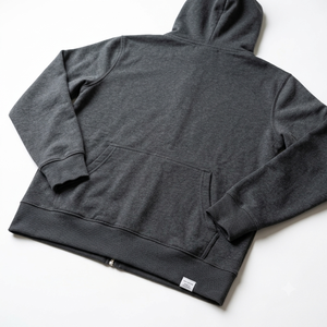 Sudadera con Capucha y Cierre para Hombre, Color Gris Oscuro, Corte Regular, Estilo Casual, Felpa Francesa, Manga Larga, Diseño con Bolsillos, Ropa de Otoño - Product Image 4