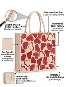 Sac fourre-tout de plage en toile de coton avec logo personnalisé, sac de courses réutilisable avec fermeture éclair et poignée en sangle de coton - Marque Urban Tote - Product Image 4