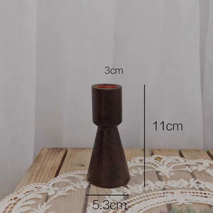 Vente en gros de porte-bougies en bois rustique pour la décoration de centre de table - Product Image 5