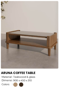 โต๊ะกาแฟไม้สไตล์โมเดิร์นพร้อมชั้นวางของ ดีไซน์กลางศตวรรษ เฟอร์นิเจอร์ห้องนั่งเล่น - Product Image 6