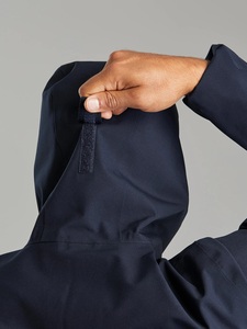 Veste matelassée imperméable à capuche pour homme, couleur marine, fermeture éclair sur le devant, vêtement d'hiver décontracté, couleur unie, coupe classique - Product Image 5