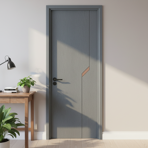 Modern Minimalist Wooden Panel WPC Composite Waterproof <b>Polymer</b> Door Interior Use Apartment School Kitchen Bedroom Office - Product Image 5