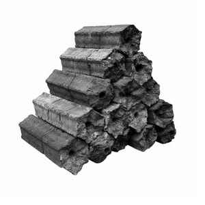 Carbón hexagonal tipo B para shisha, combustión estable de 7500 Kcal, caja de 10 kg, carbón AVC - Product Image 1