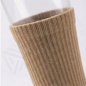 Crew <b>Socks</b> Solid Color Knitted Cotton Breathable Daily Wear Adult Autumn Casual Style - Product Image 3