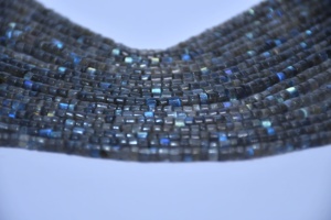 Perles facettées en labradorite - Pour la fabrication de bijoux - Product Image 3