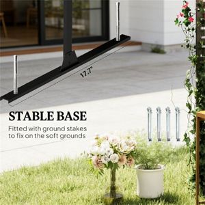 Schermo Decorativo Nero per Privacy Esterna, Recinzione e Supporto per Piante, Rete da Giardino - Product Image 3