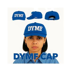DYMF Five Panel Unstructured Men's Dad Hat Transpirable Flat Brim Woven Patch Camp Cap para deportes al aire libre Ciclismo Pesca Camp Cap - Product Image 2
