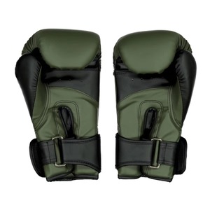 Guantes de Boxeo de Cuero Verde para Adultos, Equipo de Entrenamiento de Artes Marciales con Correa de Muñeca Ajustable de Velcro - Product Image 5