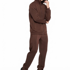 Conjunto Deportivo Informal de Dos Piezas para Hombre, Sudadera con Capucha Lisa de Manga Larga y Pantalones de Pierna Recta - Product Image 2