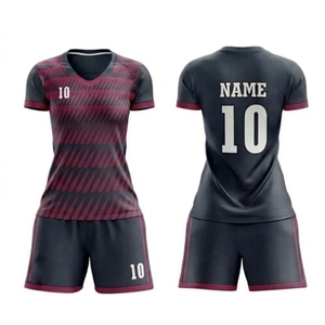 Tenue d'entraînement de football ODM, nouveau style premium, grande taille, respirante, 100 % polyester, personnalisable avec nom d'équipe, manches courtes, devant. - Product Image 3
