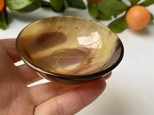 Fabriqué à la main véritable bol en corne de boeuf de bétail naturel Design Unique bol de savon de rasage poli cadeau à la maison pour les hommes - Product Image 6