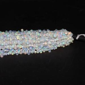 Perles éthiopiennes Welo Opal Brins de 17 pouces pour la fabrication de bijoux Forme de gouttes lisses avec des perles de pierre d'opale éthiopienne - Product Image 1
