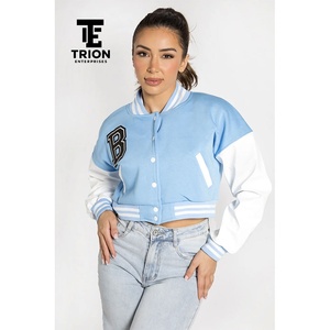 Vintage Cool Oversize Varsity <b>Jacket</b> for <b>Women</b> Casual Leather Sleeves Breathable Cotton Fill <b>Spring</b> Casual Baseball Coat Letters - Product Image 5