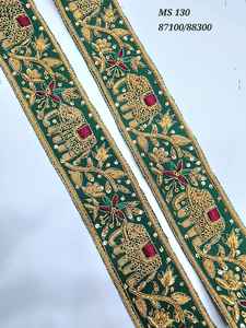 Bordures en dentelle brodées de perles et de strass, 100 % polyester, écologiques, couleur personnalisée, style vintage, pour vêtements professionnels, vente en gros - Product Image 6